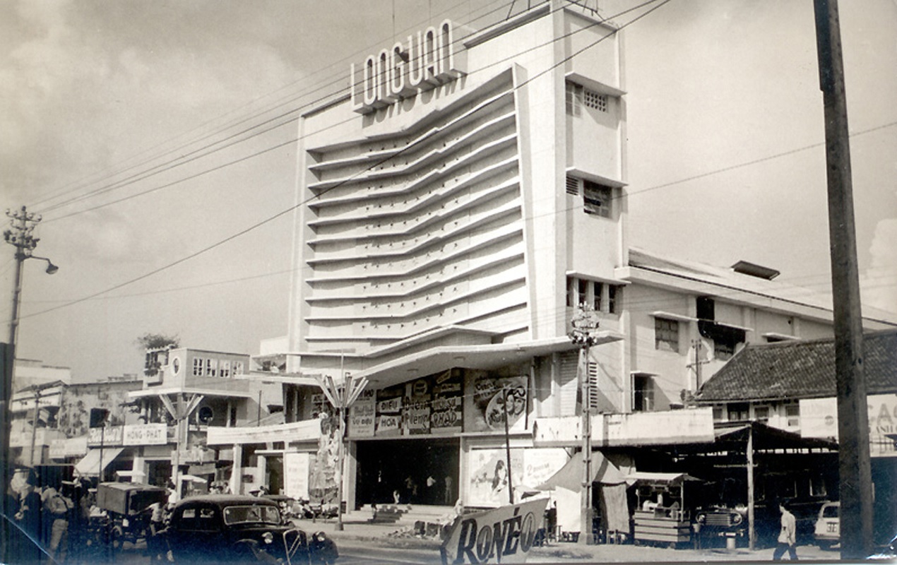 Rạp Long Vân đường Phan Thanh Giản (nay là Điện Biên Phủ)Saigon history | Lịch sử Sài Gòn qua ảnh | Sài Gòn hòn ngọc Viễn Đông